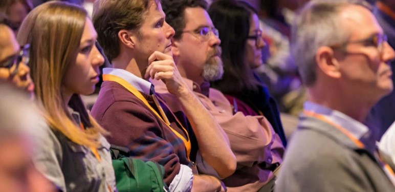 People sitting in audience