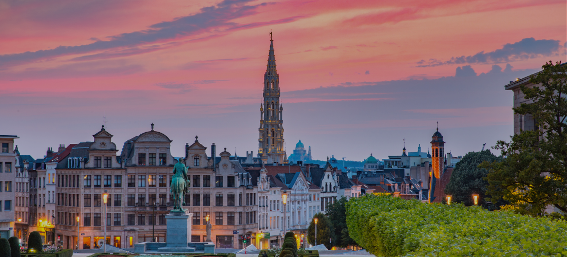 Brussels, Belgium at night